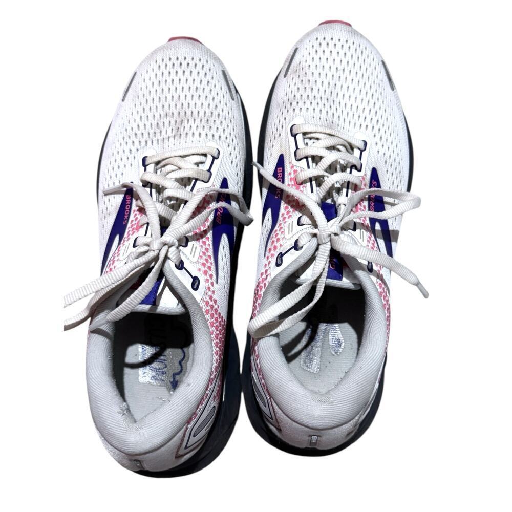Brooks Ghost 14 Women’s Running Shoes White Pink Purple‎ Size 9 Neutral